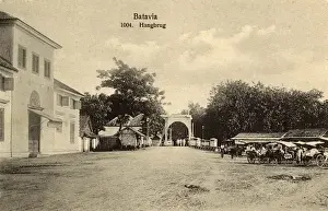 Batavia Prints: Suspension bridge, Batavia (Jakarta), Java, Indonesia