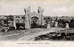 Sydney Prints: Suspension Bridge, Middle Harbour, Sydney, Australia