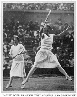 Ryan Prints: Suzanne Lenglen playing doubles