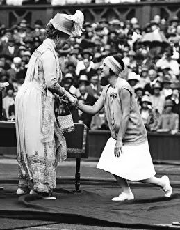 Wimbledon Prints: Suzanne Lenglen and Queen Mary, Wimbledon 1926