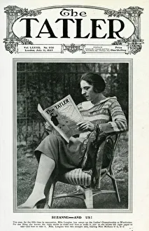 Images Dated 23rd January 2012: Suzanne Lenglen reading the Tatler