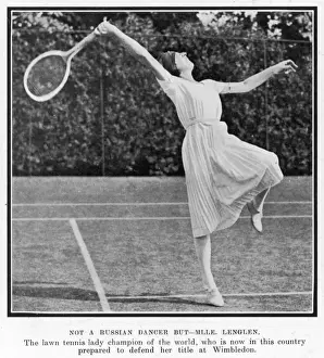 Defend Prints: Suzanne Lenglen taking a shot