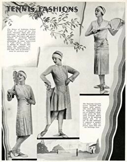 Images Dated 24th September 2017: Suzanne Lenglens tennis outfits for Selfridges 1930