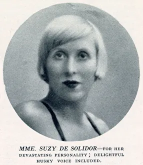 Suzy de Solidor (1900 - 1983), French actress and singer who famously modelled for several artists including Tamara de Lempincka and Francis Bacon. Date: 1933