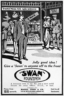 Pens Prints: Swan Fountpen advertisement, WW1
