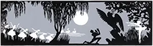 Enchanted Prints: Swan Lake ballet, the unfortunate girls become swans again