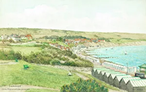 Swanage Prints: Swanage, Dorset, viewed from Recreation Ground