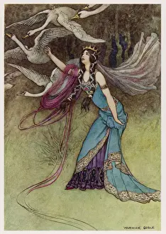 Restore Prints: The Six Swans Goble