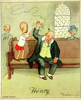 Swatting a fly, Henry cartoon by Carl Anderson