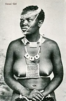 Captioned Prints: Swaziland - Native Swazi in Traditional Dress