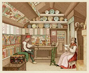 Tapestries Collection: Swedish Peasant Interior