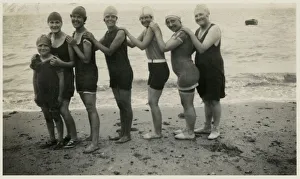Swimmers at Thorness Bay, Isle of Wight, 1920s Swimmers at Thorness Bay, Isle of Wight, 1920s