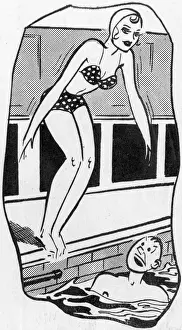 Swimming cartoon