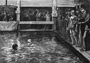 Images Dated 24th October 2019: Swimming competition at the Lambeth Baths, London