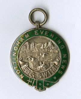 Images Dated 13th January 2012: Swimming medal, Nottingham Evening News Big Swim