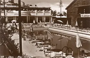 Pools Prints: Swimming pool of Aley (Aleih) casino, Mount Lebanon