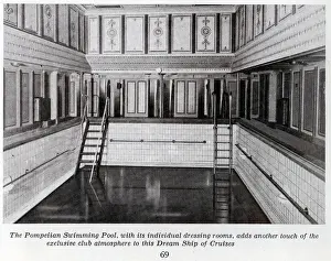 Individual Prints: Swimming pool on cruise liner, Empress of Australia