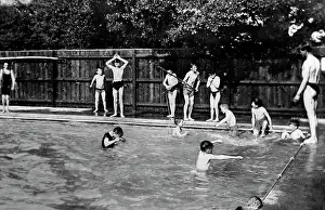 Physical Prints: Swimming pool, Letchworth Garden City, early 1900s