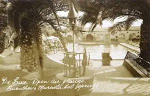 Courtyard Prints: Swimming pool, Murrieta Hot Springs, California, USA