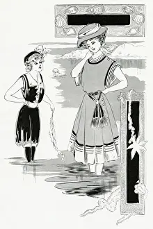 Swimsuits Prints: Swimming suit and bathing dress 1907