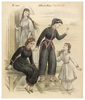 Swim Wear Prints: SWIMWEAR 1860-1870