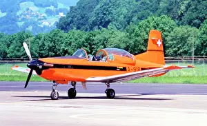 Swiss Air Force - Pilatus PC-7 Turbo Trainer A-918 (msn 326). (German: Schweizer Luftwaffe; French: Forces aeriennes suisses; Italian: Forze aeree svizzere; Romansh: Aviatica militara svizra) Date: circa 1995
