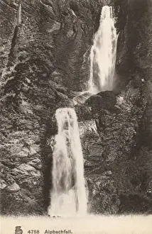 Water Fall Prints: Swiss Alps - Mountain Stream Waterfall