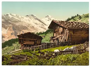 Swiss dwelling, Murren, Bernese Oberland, Switzerland