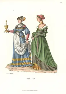 Swiss womens costumes from 1510-1550