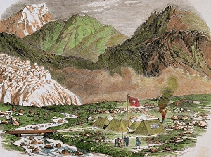 Images Dated 17th June 2005: Switzerland. 19th century. Camp of the Officials of Federal