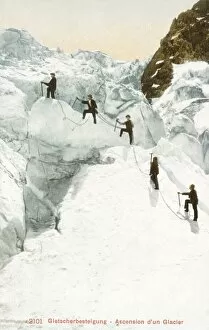Mountaineering Gallery: Switzerland - Ascending a glacier