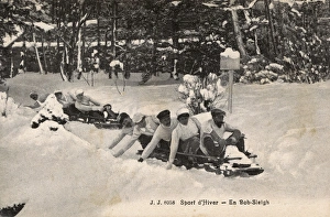Racers Gallery: Switzerland - Bobsleigh race in winter