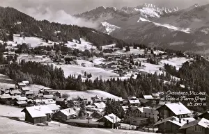 Villars Prints: Switzerland - Chesieres Villars and Pierre Grept summit
