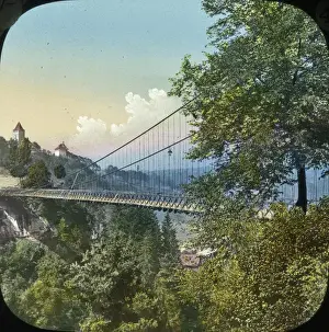 Crossed Prints: Switzerland - Fribourg, The Suspended Bridge