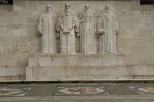 Knox Prints: SWITZERLAND. Geneva. Reformation Wall. Statues