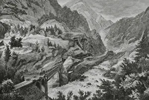 Mountainous Prints: Switzerland. The Gotthard Railway