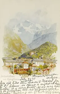 Interlaken Prints: Switzerland - Interlaken and the Jungfrau Mountain