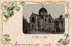 Synagogue Prints: Switzerland - La Chaux-de-Fonds - Neuchatel - The Synagogue