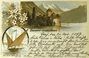Midi Prints: Switzerland - Lac Leman (Lake Geneva)