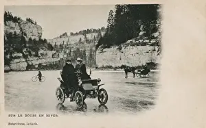 Iced Prints: Switzerland - Le Doubs River - Driving on Ice