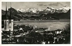 Lucerne Prints: Switzerland - Lucerne and the Alps