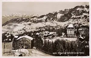 Villars Prints: Switzerland - Villars et Chesieres in winter