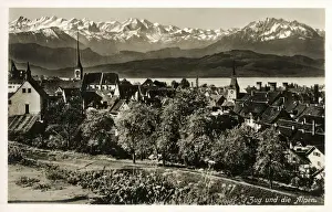Peaks Prints: Switzerland - Zug and view toward the Alps