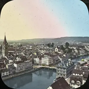 Zurich Prints: Switzerland - Zurich from the Minster Tower