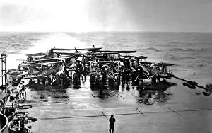Images Dated 27th December 2004: Swordfish Torpedo-bombers on board HMS Victorious, Second
