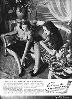 Pastries Prints: Sy-metra stockings advertisement, 1939