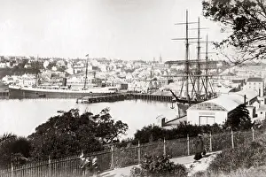 Sydney Prints: Sydney, Australia, circa 1890 - Wolloomolloo Wharf, or Finger Wharf. Date: circa 1890