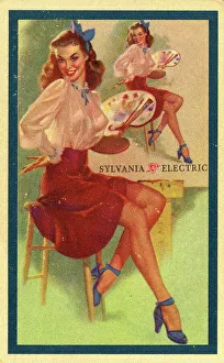 Brushes Prints: Sylvania Electric, USA, pin-up