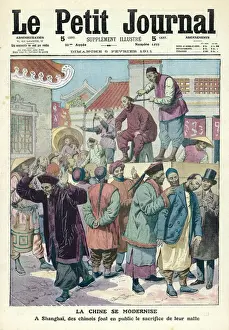 Voluntary Prints: Symbolic cutting of pigtails in Shanghai, China