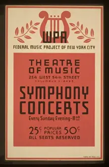 Symphony Prints: Symphony concerts WPA Federal Music Project of New York City